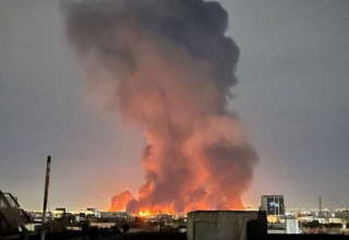 תקיפת מאגרי נפט באיראן (צילום: רשתות ערביות)