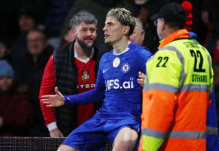 אלחנדרו גרנאצ'ו שחקן צ'לסי חוגג שער (צילום: רויטרס)