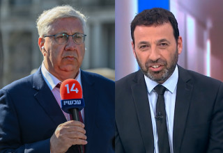 רביב דרוקר, יעקב ברדוגו (צילום: Arie Leib Abrams/Flash90, צילום מסך ערוץ 13)