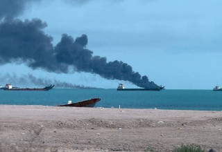 הפצצת חיל הים האיראני  (צילום: רשתות ערביות)