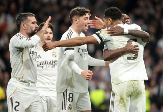 שחקני ריאל מדריד חוגגים (צילום: Gettyimages)