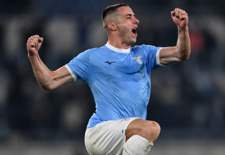 אדם מארושיץ' שחקן לאציו חוגג שער (צילום: GettyImages, Image Photo Agency)