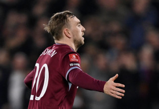 ג'רוד בואן שחקן ווסטהאם חוגג שער (צילום: רויטרס)