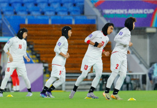 שחקניות נבחרת איראן (צילום: GettyImages, AFP)