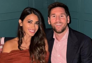 ליאו מסי ואשתו אנטונלה רוקוזו (צילום: מסך, אינסטגרם)