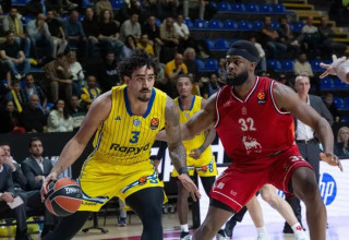 צריכים להתעורר. סנטוס וניבו (צילום: אתר רשמי, אלעד גולדשטיין, מכבי Rapyd תל אביב)