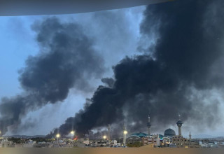 בסיס משמרות המהפכה שהותקף באיספהאן (צילום: רשתות ערביות)