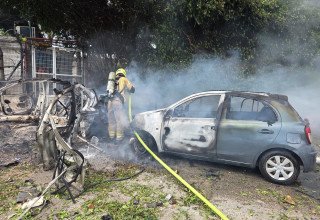 שרפה בזירת נפילה במרכז (צילום: דוברות כב"ה מרכז)