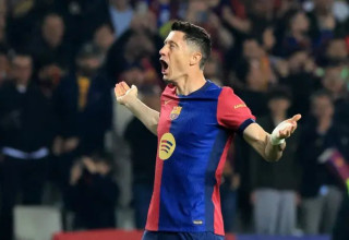 ואת שערו ה-28 בקריירה מול האקסית דורטמונד (צילום: רויטרס)