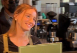 העובדת המדוברת מבית הקפה (צילום: צילום מסך מתוך X (לשעבר טוויטר))