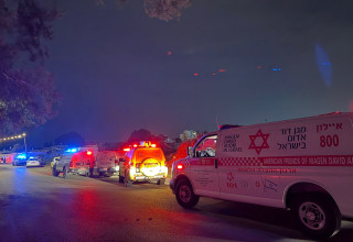 זירת הירי בלוד (צילום: תיעוד מבצעי מד"א)