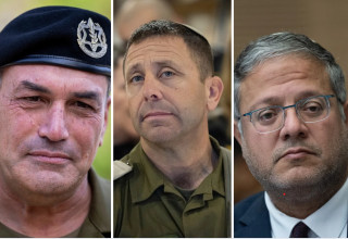 איתמר בן גביר, אבי בלוט, אייל זמיר (צילום: נועם ריבקין פאנטון פלאש 90,חיים גולדברג פלאש 90)