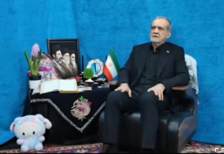 מסעוד פזשכיאן בברכה לחג הנורוז (צילום: צילום מסך)