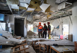 פעילות כוחות פיקוד העורף בזירה בראשון לציון (צילום: דובר צה"ל)