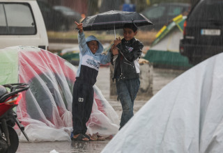 עקורים בלבנון (צילום: רויטרס)