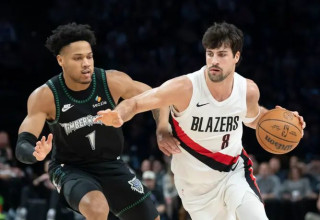 פורטלנד במקום השמיני. אבדיה מול מינסוטה (צילום: רויטרס)