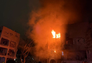 זירת הפגיעה בערד (צילום: מד"א)