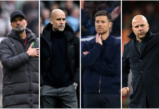 סלוט, אלונסו, גווארדיולה וקלופ (צילום: Gettyimages)