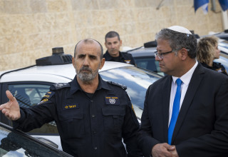 איתמר בן גביר ודני לוי (צילום: חיים גולדברג פלאש 90)