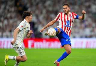 קוקה שחקן אתלטיקו מדריד מול ריאל מדריד (צילום: GettyImages)