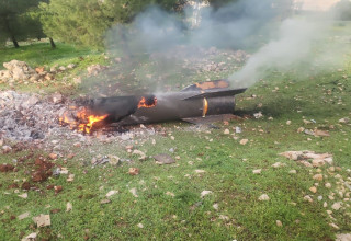 שבר יירוט בצפת (צילום: דוברות עיריית צפת)