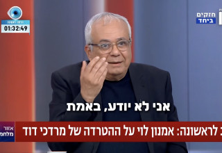 אמנון לוי מדבר על מרדכי דוד עם רביב דרוקר (צילום: צילום מסך רשת 13)