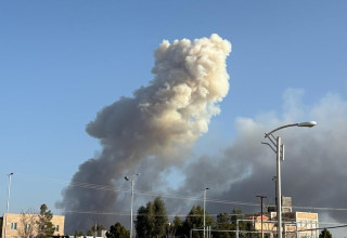 תקיפות בסירג'אן (צילום: רשתות חברתיות)