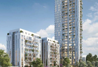 התכנית ברחוב אחד העם 3-17, יהושפט 4-8 ברמת גן (צילום: הדמיה: סטודיו הקוביה)