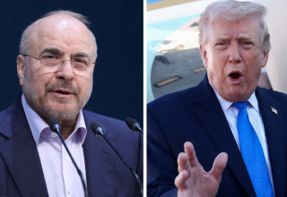 דונלד טראמפ,  מוחמד באקר קאליבאף (צילום: רויטרס)