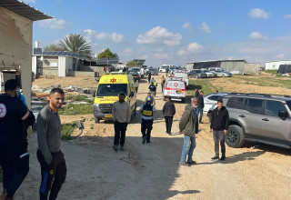 זירת הנפילה בפזורה הבדואית (צילום: תיעוד מבצעי מד"א)