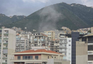 זירת הנפילה בלבנון (צילום: רשתות ערביות)