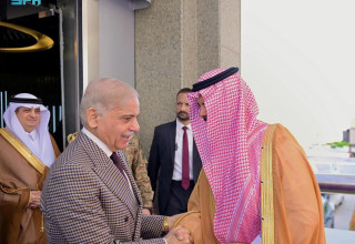 ראש ממשלת פקיסטן במהלך ביקורו בסעודיה (צילום: רויטרס)