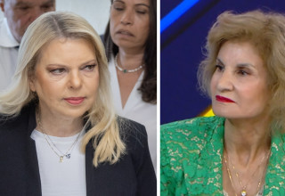 שרה נתניהו, עדנה חלבני (צילום: צילום מסך קשת 12,חיים גולדברג, פלאש 90)