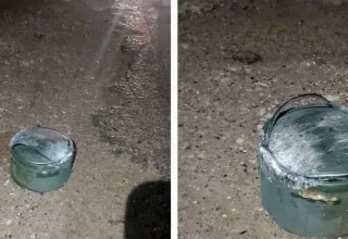 הפחיות החשודות באיראן (צילום: רשתות ערביות)