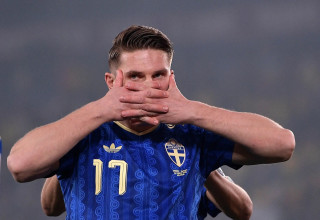 שחקן נבחרת שבדיה, ויקטור יוקרס (צילום: רויטרס)