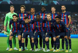 שחקני ברצלונה (צילום: Gettyimages)