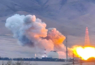 תקיפת מתקן המים הכבדים באראכ, איראן (צילום: רשתות חברתיות באיראן)