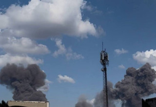 תקיפה במתקן המים הכבדים באראכ (צילום: רשתות חברתיות באיראן)