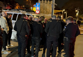 זירת האירוע ביפו (צילום: דוברות המשטרה)