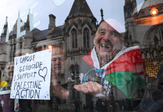 הפגנה של פרו פלסטינים בבריטניה (צילום: רויטרס)