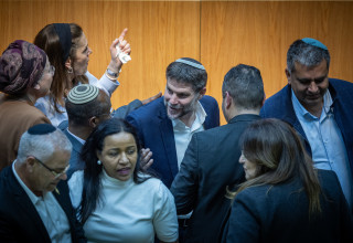 מליאת הכנסת לאחר העברת התקציב (צילום: יונתן זינדל פלאש 90)