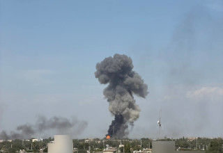 תקיפה באיראן (צילום: רשתות ערביות)