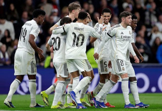 שחקני ריאל מדריד חוגגים (צילום: Gettyimages)