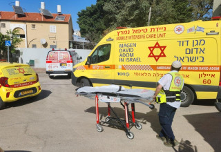 תיעוד מזירת האירוע בלוד  (צילום: דוברות מד"א)