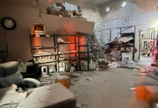 נפילה שברי יירוט בחיפה (צילום: תיעוד מבצעי כב"ה)