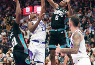 שחקני ממפיס גריזליס ויוטה ג'אז (צילום: Getty images)