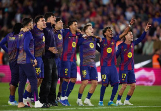 שחקני ברצלונה (צילום: Quality Sport Images / Contributor)