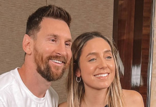 ליאו מסי והעיתונאית הארגנטינאית סופי מרטינס (צילום: מסך, אינסטגרם)