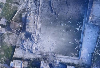 מגרש הכדורגל בבינת ג׳ביל, בו נשא נסראללה את הנאום המפורסם על ״קורי העכביש״ (צילום: שימוש לפי סעיף 27א')