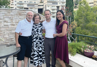 לוסיל ג’יין גרשוביץ’, דימה גרשוביץ’, ילנה (לנה) אוסטרובסקי־גרשוביץ’ ו-ולדימיר גרשוביץ’ ז"ל (צילום: באדיבות המשפחה)